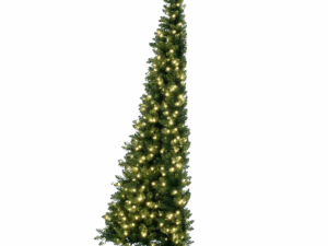Chapel Half Christmas Tree with Warm White Lights