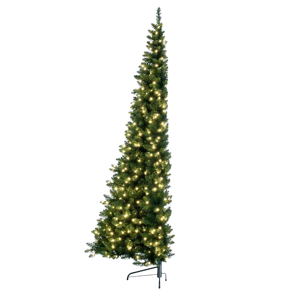 01a3b41a-1745-4f94-bf50-8ef3c1fe96d4 Chapel Half Christmas Tree with Warm White Lights - Image 1