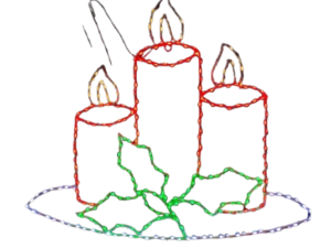 3 Candles-Wire Frame Rice Light