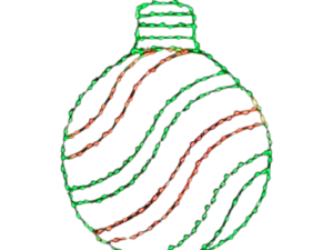 Ornament 30″ – Elf -Wire Frame Rice Light-