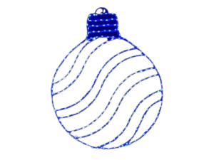 Ornament Ball 30″ Frozen -Wire Frame Rice Light