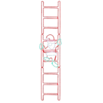 Santa Climbing Ladder Animated