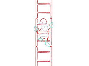 Santa Climbing Ladder Animated