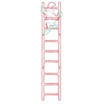 Santa Climbing Ladder Animated - Image 3